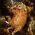 Chat intrus dans le Bacchus de Rubens